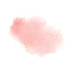 Pastel pink watercolor paint brush stroke background for banner or valentine's day and wedding elements