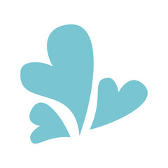 blue heart icon on white background for graphic and web design. Internet concept symbol for website button or mobile app. Love icon in flat design.