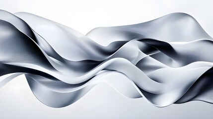 Abstract Design with Swirling Gray Shapes.