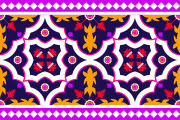 Vibrant Orange and Green Geometric Tribal Pattern. Vibrant Orange and Green Geometric Tribal Pattern Description: A dynamic geometric pattern featuring green arrow shapes and orange accents set agains