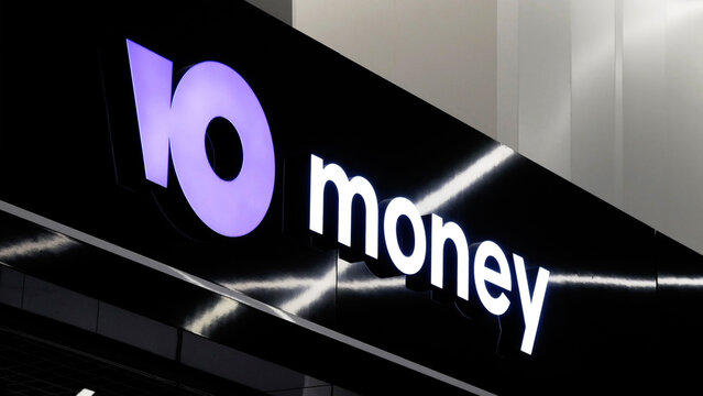 YooMoney signboard. Electronic payment service