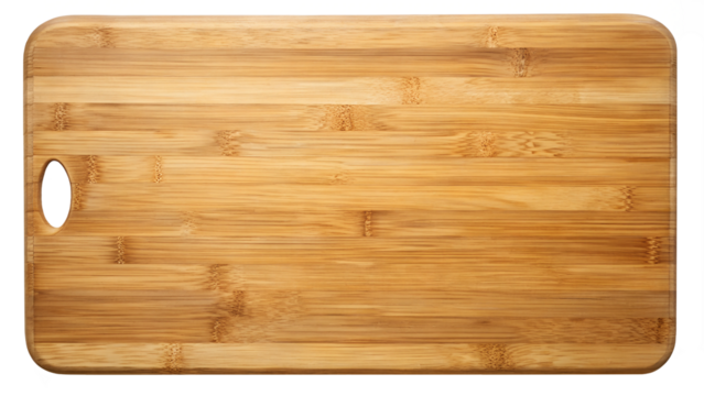wooden cutting board isolated on empty background, cut png