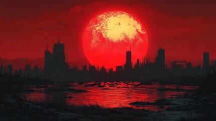 a dystopian illustration capturing the essence of doomsday featuring dark foreboding landscapes and haunting imagery that evokes a sense of urgency and despair