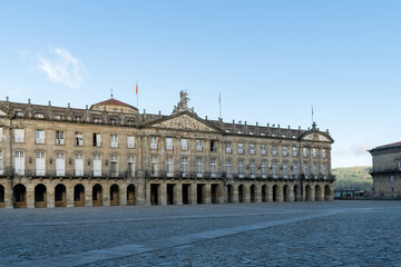 Obraz premium Santiago de Compostela City Hall and Plaza del Obradoiro. Galicia - Spain