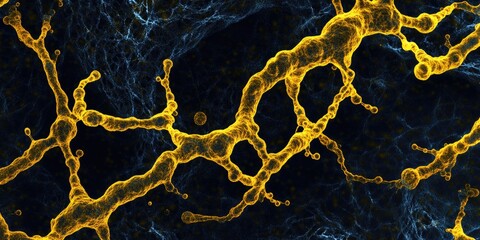 Biological Cellular Structure Overlay on Abstract Pattern