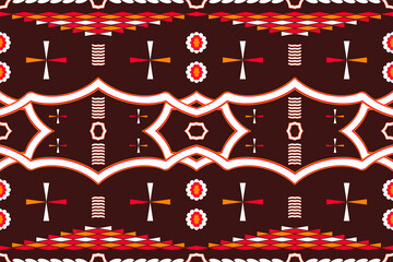 Blue and Green Abstract Tribal Pattern