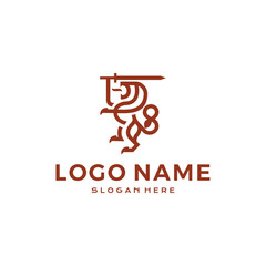 Luxury Lion crest heraldry logo. Elegant black heraldic shield icon. Premium brand identity emblem. Royal coat of arms company label symbol. Modern vector illustration.