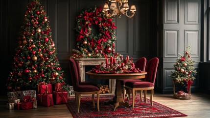 Obraz premium A stylish Christmas design that captures the festive spirit.