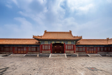 Ancient buildings inside the Forbidden City in Beijing, China