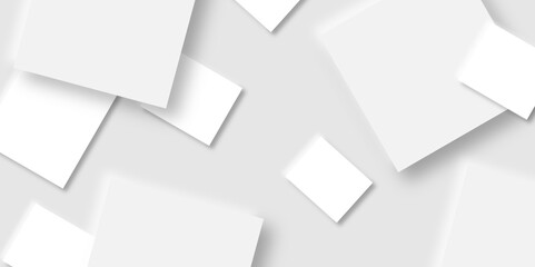 Abstract white rectangle shape geometric line background. abstract seamless modern white and gray color technology concept geometric rectangle vector background neomorphism style poster, banner design