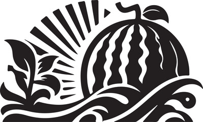 Watermelon Icon and Clipart - Vector Illustration Design