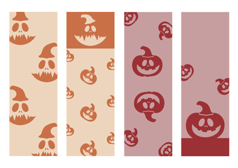 Happy Halloween day element of bookmark.