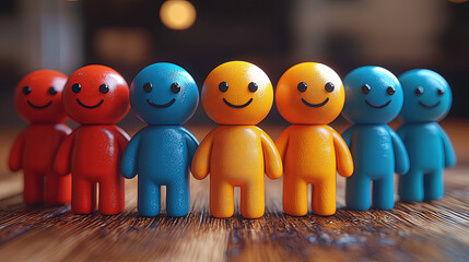 This hyper-detailed 3D rendering captures the intricate process of managing talent in a vibrant, visually stunning manner.  Generative AI