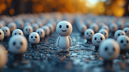 This hyper-detailed 3D rendering captures the intricate process of managing talent in a vibrant, visually stunning manner.  Generative AI