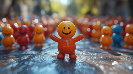 This hyper-detailed 3D rendering captures the intricate process of managing talent in a vibrant, visually stunning manner.  Generative AI