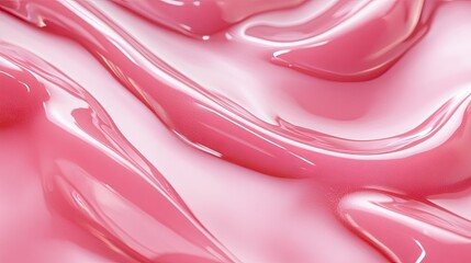 Close-up of skincare gel texture with a glossy finish, ideal for beauty product promotion, with copy space, no people
