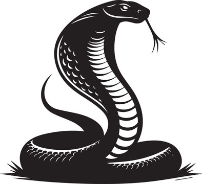 recommend clip art: Snake Cobra silhouette vector black and white