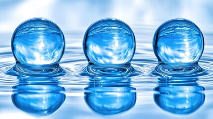 Raindrops falling through the air, captured in mid-motion against a blurred background -