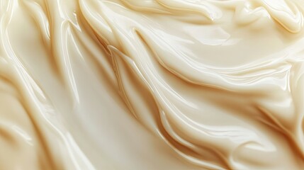 Obraz premium Thick, luxurious texture of a cosmetic cream, close-up with smooth, creamy swirls, perfect for skincare branding, no people