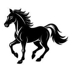 Hand drown horse running vector. Hand drown horse vector.