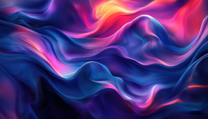 Obraz premium Abstract blue and purple dynamic backgroundFuturistic vivd neon swirl lines Light effect