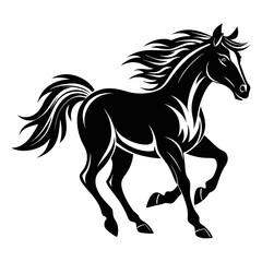 Obraz premium Hand drown horse running vector. Hand drown horse vector.