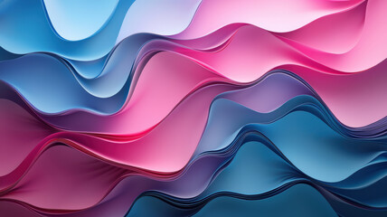 abstract geometric background with pink, blue paper, panoramic shot