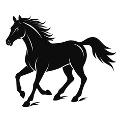Hand drown horse running vector. Hand drown horse vector.