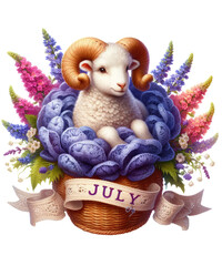 Flower Animal Clipart Vector Illustration