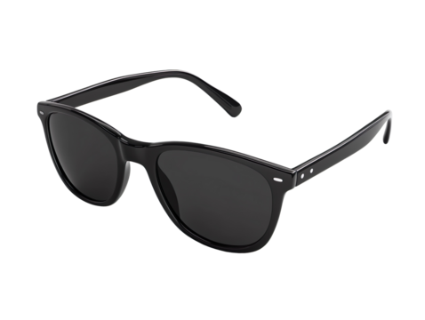 Black sun glasses isolated on transparent background