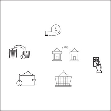 Bank icon set style