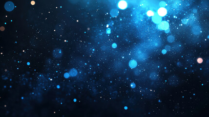Fototapeta premium Dark blue and glow particle abstract background