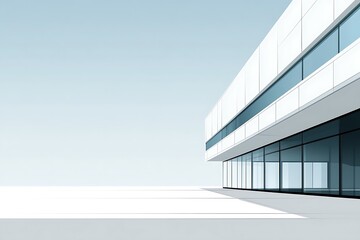 Modern Building Facade with Glass Windows
