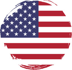 Grunge Brush Circular On  USA