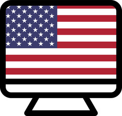 USA flag icon on Monitor
