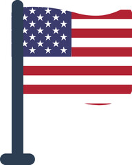 USA Flag Rounded