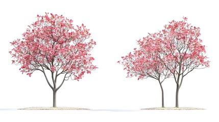 Naklejka premium tree with pink flowers