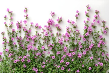 Obraz premium a group of purple flowers