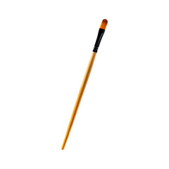 Nylon art brush in the shape of a tongue, isolate on a white background.