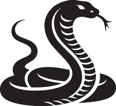 recommend clip art: Snake Cobra silhouette vector black and white