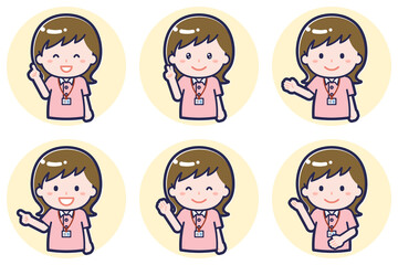 介護士の女性のポーズセット2_03