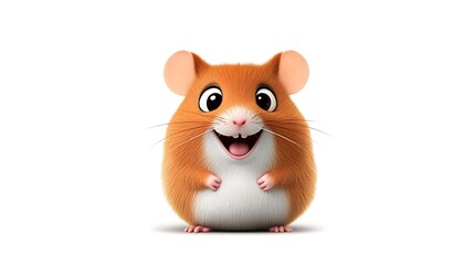 Cute Playful Hamster Cartoon Illustration