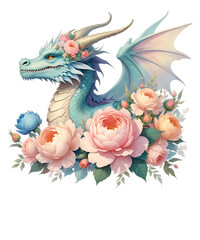 Flower Animal Clipart Vector Illustration