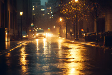 cozy night city street