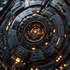 Obraz premium 3D Cybernetic Enhancements Icon: Advanced Technological Implants Illustration Logo