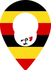 Uganda flag in pin