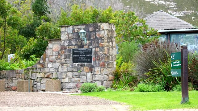 View of Harold Porter Botanical Garden entrance on Clarence Drive, Betty's Bay