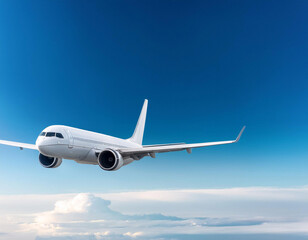 Obraz premium Dynamic Illustration of an Airplane Flying in the Sky