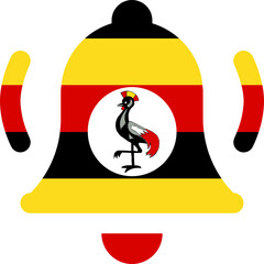 Uganda flag on alarm