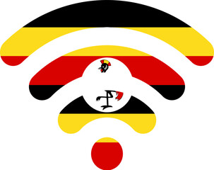 Uganda flag on wife icon